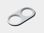 Рамка двойная круглая, белая алюминиевая SWG MINI-COMBO-R2-WH