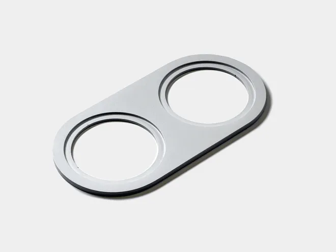 Рамка двойная круглая, белая алюминиевая SWG MINI-COMBO-R2-WH