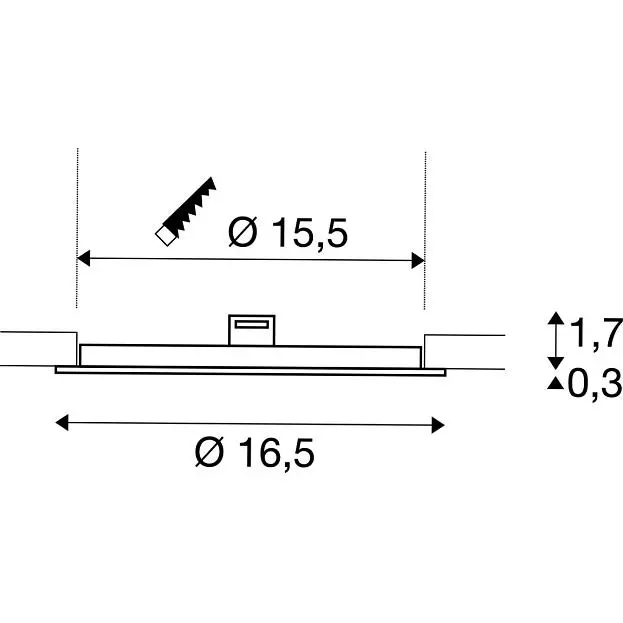 Встраиваемый светильник SLV 1003009 SENSER 18 ROUND