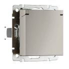 розетка с заземлением, шторками и защитной крышкой Werkel W1271204 Встраиваемые механизмы дымчатый a069464