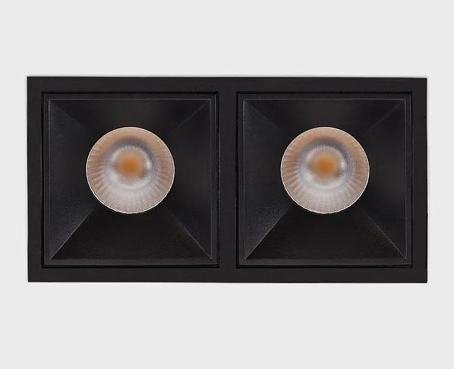 Светильник встраиваемый Italline it06-6020 black 3000k - 2 шт. + it06-6022 black