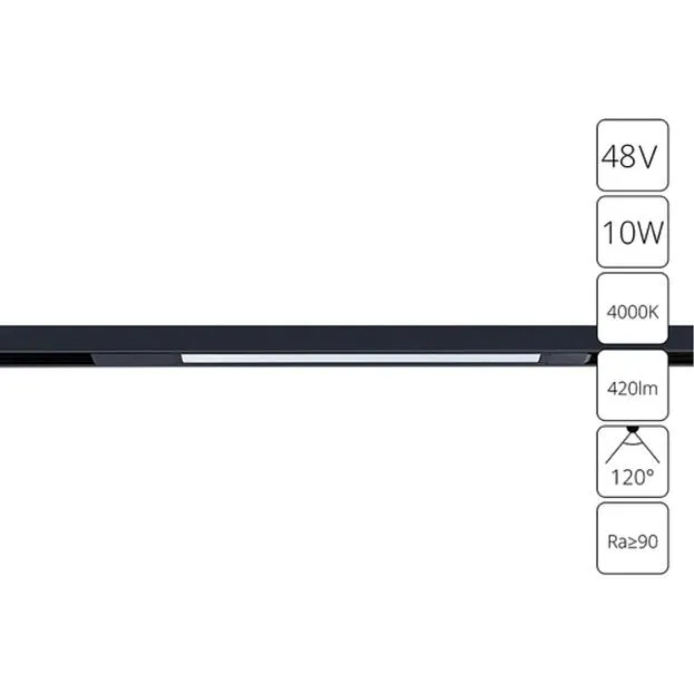 Трековый светильник магнитный 48V Arte Lamp A7263PL-1BK Optima