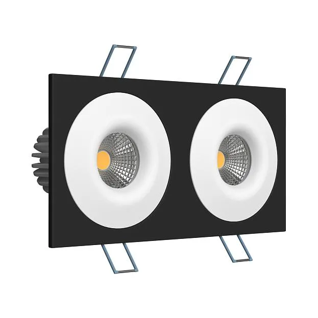 Встраиваемый светодиодный светильник Ledron LH07S-R SQ2 Black-White 3000K TRIAC