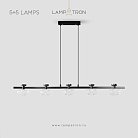 Реечный, рядный светильник TILMAN LONG 5+5 плафонов Lampatron 8681-24287
