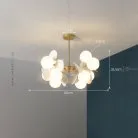 Люстра MATISSE SELF 8 плафонов. Цвет белый. Lampatron 3000-7252