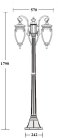 Наземный фонарь Oasis Light 86208B Gb VERONA