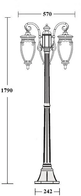 Наземный фонарь Oasis Light 86208B Gb VERONA Наземный фонарь Oasis Light 86208B Gb VERONA