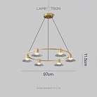 Кольцевые люстры и светильники CICLA R 6 ламп. Цвет: Латунь Lampatron f-cicla-r-brass-6 8190-22413