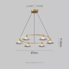 Кольцевые люстры и светильники CICLA R 6 ламп. Цвет: Латунь Lampatron f-cicla-r-brass-6 8190-22413