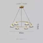 Кольцевые люстры и светильники CICLA R 6 ламп. Цвет: Латунь Lampatron f-cicla-r-brass-6 8190-22413