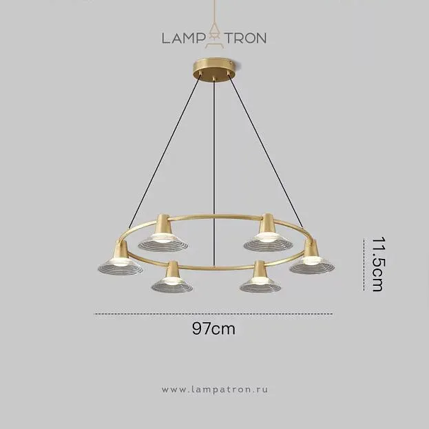 Кольцевые люстры и светильники CICLA R 6 ламп. Цвет: Латунь Lampatron f-cicla-r-brass-6 8190-22413 Кольцевые люстры и светильники CICLA R 6 ламп. Цвет: Латунь Lampatron f-cicla-r-brass-6 8190-22413