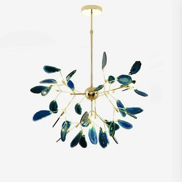 Подвесная люстра AGATE D60 Blue лепестки ImperiumLoft 243457-26 AGATE001