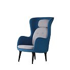 Кресло дизайнерское Lumina Deco FF K-3 BL+WT Esper