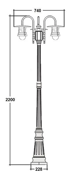 Наземный фонарь Oasis Light 68909B 10 down Bl TOKIO 2