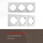 Рамка на 3 поста 502.04-3.silver Arte Milano am
