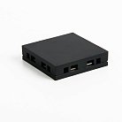 Четырёхсторонний соединитель для накладного шинопровода (чёрный) Elektrostandard 85003/00 Flat Magnetic a063738