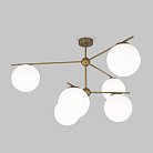 Потолочный светильник со стеклянными плафонами Eurosvet 60147/6 латунь a063851 Marbella