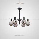 Люстра AIDA 6 плафонов. Цвет каркаса черный. Lampatron aida-black-6 2883-6873