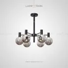 Люстра AIDA 6 плафонов. Цвет каркаса черный. Lampatron aida-black-6 2883-6873