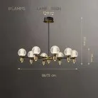 Люстра HELIUM B 8 плафонов Lampatron 8271-22541