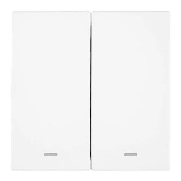 Выключатель 2-клавишный c индикатором (механизм), 250В, 10А, RSW10-3102-01, белая магнолия Stekker 50432 Мия