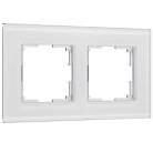 Рамка на 2 поста (белый, стекло soft-touch) Werkel W0023101 Senso a064565