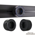 Трековая розетка, 16A 250V Arte Milano 380066TS LED/ES Black Am