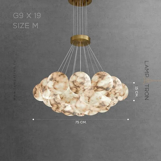 Люстра LILLIS BALL MARBLE 19 плафонов. Размер M Lampatron lillis-ball-marble-19-m 9059-25801 Люстра LILLIS BALL MARBLE 19 плафонов. Размер M Lampatron lillis-ball-marble-19-m 9059-25801