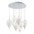 Подвесная люстра Ideal Lux 100883 CLOWN SP8 BIANCO