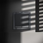 Выключатель встраиваемый  Voltum VLS020207 S70 двухклавишный с подсветкой 10А, (графит)