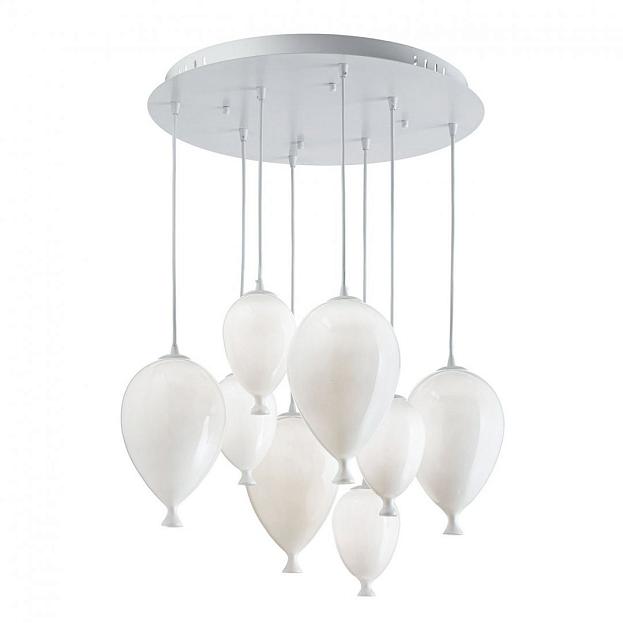 Подвесная люстра Ideal Lux 100883 CLOWN SP8 BIANCO