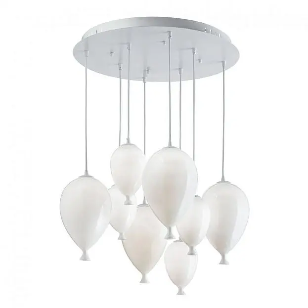 Подвесная люстра Ideal Lux 100883 CLOWN SP8 BIANCO Подвесная люстра Ideal Lux 100883 CLOWN SP8 BIANCO