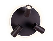 Поворотный настенно-потолочный светодиодный светильник кофе песок LED 6400K+4200K 16W+3W*3 D280*120 Ambrella light FW265/3 SCF