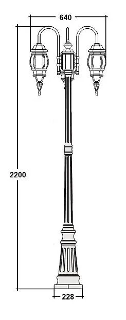 Наземный фонарь Oasis Light 83409SB 10 down Bl AMERICA S