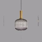Подвесной светильник IRIS C Модель В. Плафон дымчато-серый. Цвет патрона латунь. Lampatron 1352-17816