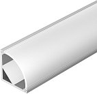 Профиль с экраном ARH-KANT-H16-2000 ANOD+OPAL (, Алюминий) 2м Arlight 036770