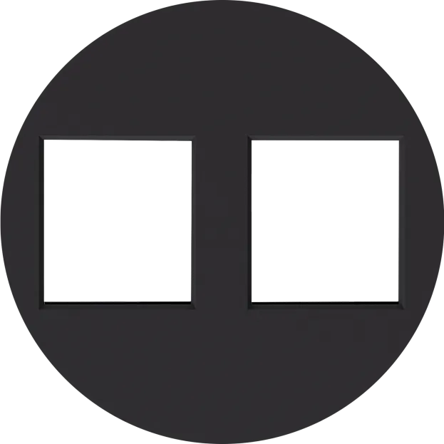 Накладка 2-я для розеток RJ45,TV,SAT, матовый шоколад, Donel DO86942 D16