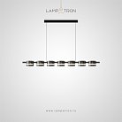 Реечный, рядный светильник JANICE LONG 7 плафонов. Нейтральный свет Lampatron 8564-23823