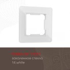 Рамка из закаленного стекла на 1 пост Arte Milano 503.14-1.white am