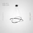 Кольцевые люстры и светильники MANFRED Два кольца. 80 + 100 см Lampatron 7446-20621