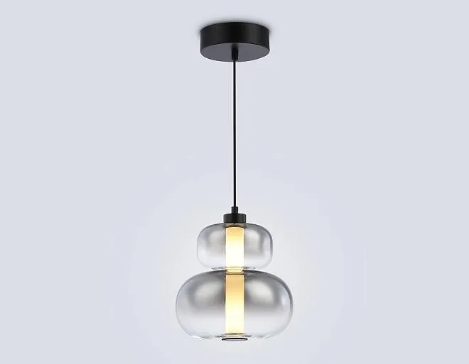 Подвесной светильник Ambrella light LH11052 BK/SM черный/дымчатый 12W 3000K D230*265
