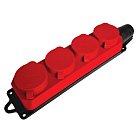Розетка переносная 4-местная c/з STEKKER 49400 RST16-24-44-3