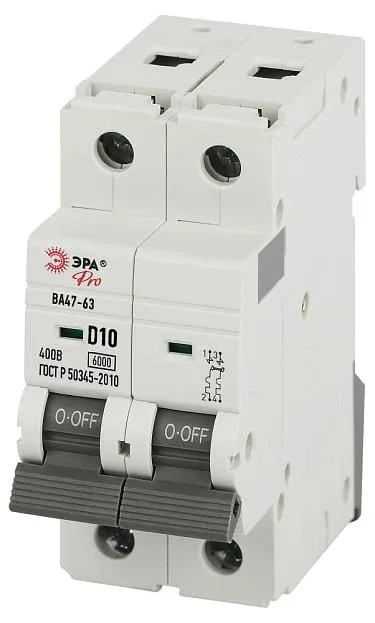 Автоматический выключатель ЭРА VA63-2P10D6