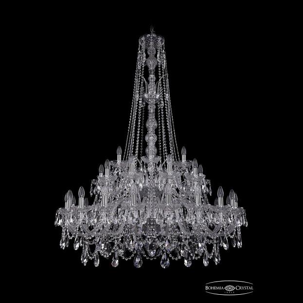 Люстра хрустальная 1411/20+10+5/400/XL-155/2d Ni Bohemia Ivele Crystal