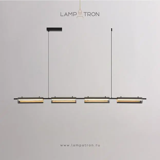 Реечный, рядный светильник SIMER LONG 4 плафона. Цвет черный + дымчатый Lampatron 8433-23165 Реечный, рядный светильник SIMER LONG 4 плафона. Цвет черный + дымчатый Lampatron 8433-23165