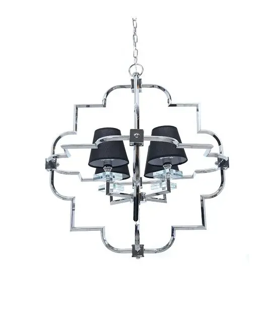Подвесная люстра Lumina Deco LDP 8020-4 CHR+BK Baltimore Подвесная люстра Lumina Deco LDP 8020-4 CHR+BK Baltimore