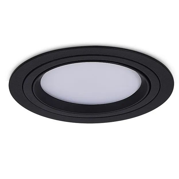 Светильник встраиваемый, под лампу GX53, D115xH23мм, IP20, черный Donel DN15011R1B DN15