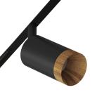 Светодиодный светильник для магнитной системы Ledron Sagi S60 Wooden Black