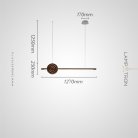 Реечный, рядный светильник ZVI WOOD Размер S. Цвет темное дерево Lampatron zvi-wood-darkwood-s 9027-25680