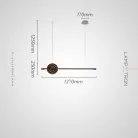 Реечный, рядный светильник ZVI WOOD Размер S. Цвет темное дерево Lampatron zvi-wood-darkwood-s 9027-25680